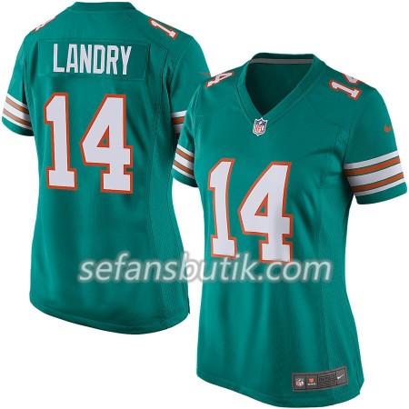 Miami Dolphins Tröjor Jarvis Landry 14 Nike Aqua - Dame Miami Dolphins Tröjor Jarvis Landry 14 Nike Aqua - Dame